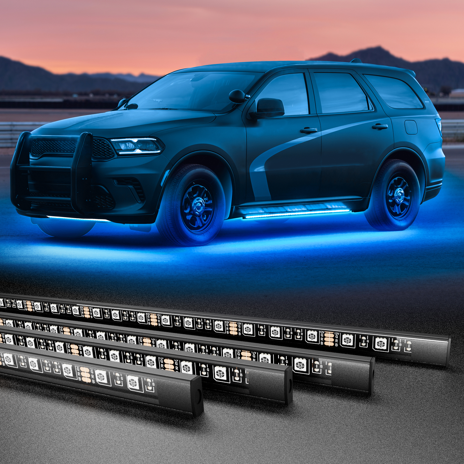 Led El Wire - RGB Car Underglow Strip Lights with
