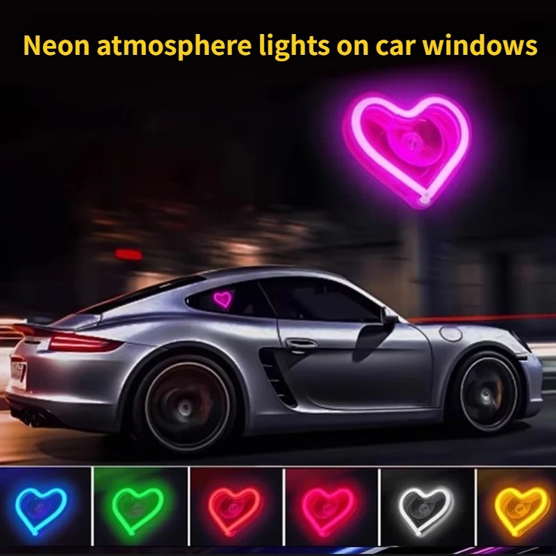 Led El Wire - LED Remote Illuminated Heart-Shaped Neon Atmosphere