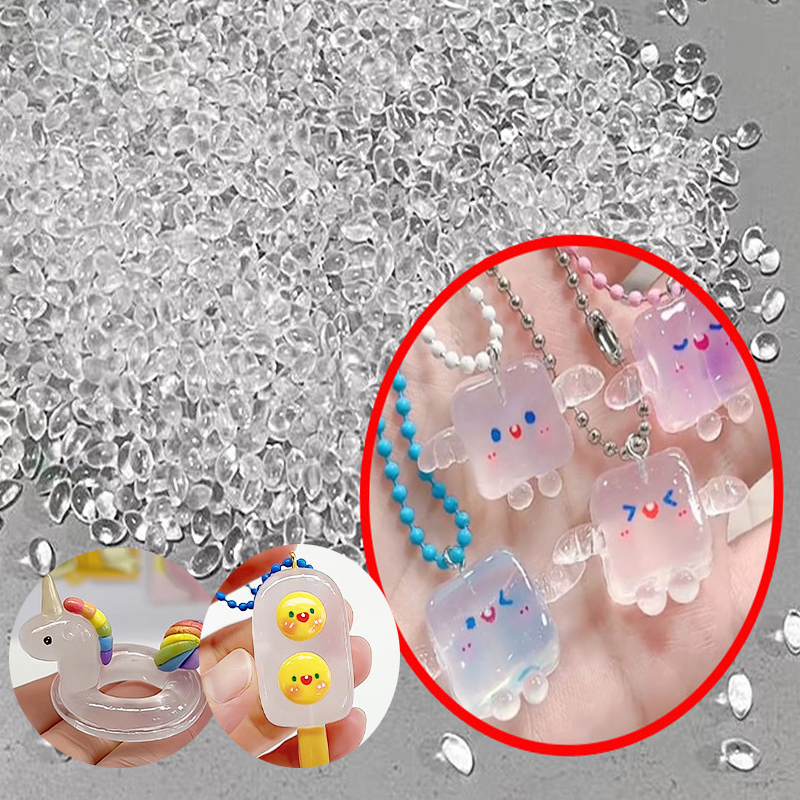 Thermoplastic Pellet - 0.5/1kg Transparent/White Free Resin Plastic Soil