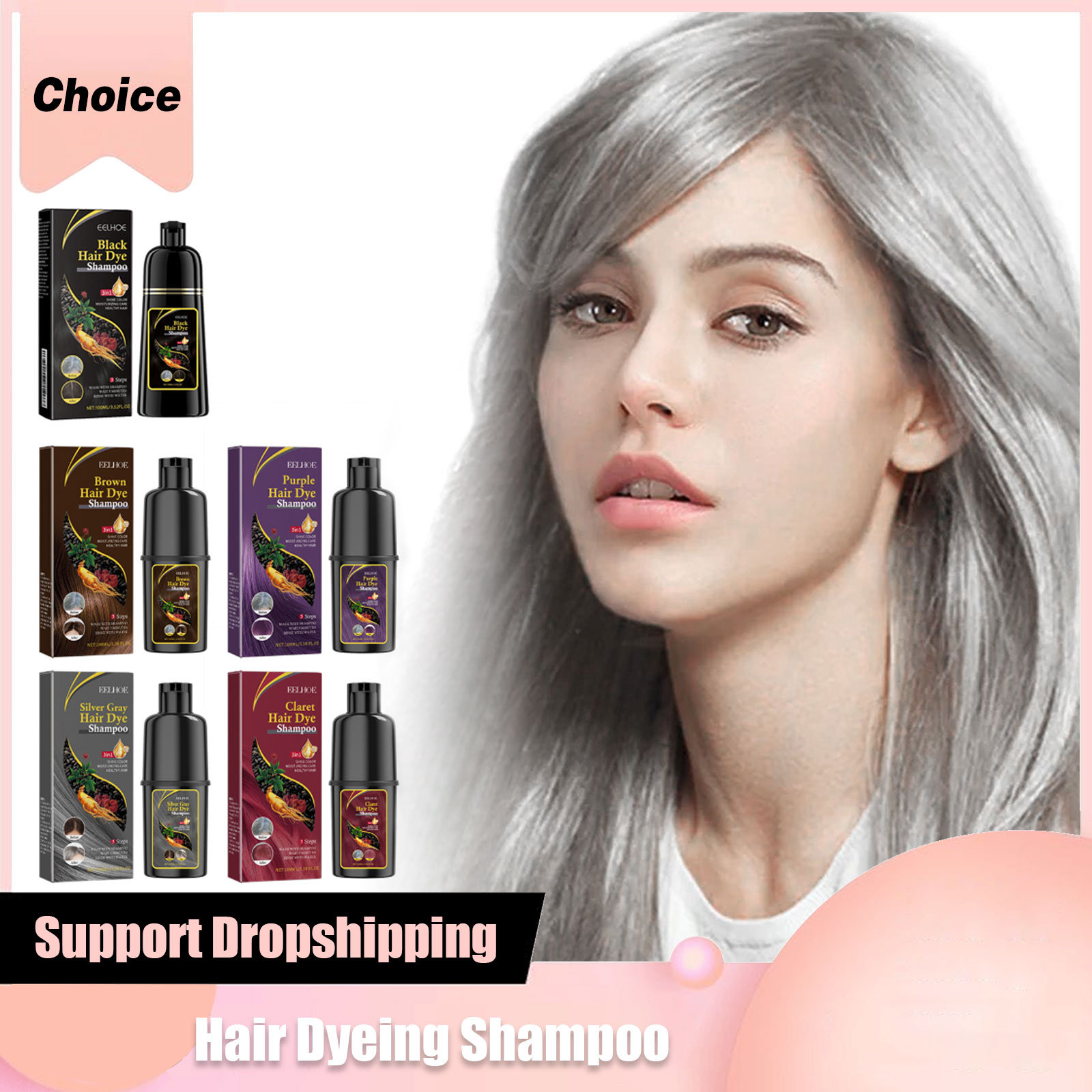 Hair Spray Color - Hair Dyeing Shampoo 3-in-1 Rapid Hair