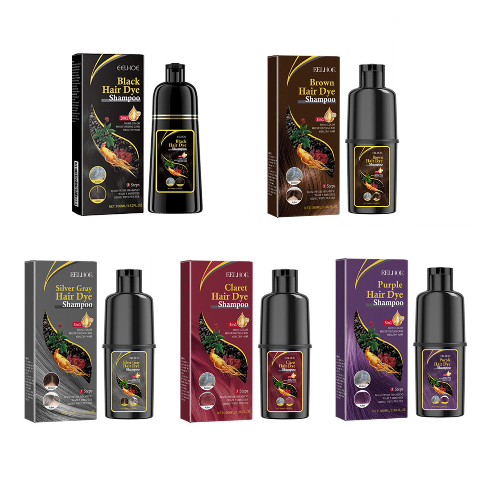 Hair Dyeing Shampoo 3-in-1 Rap - Hair Spray Color ulasan dan harga
