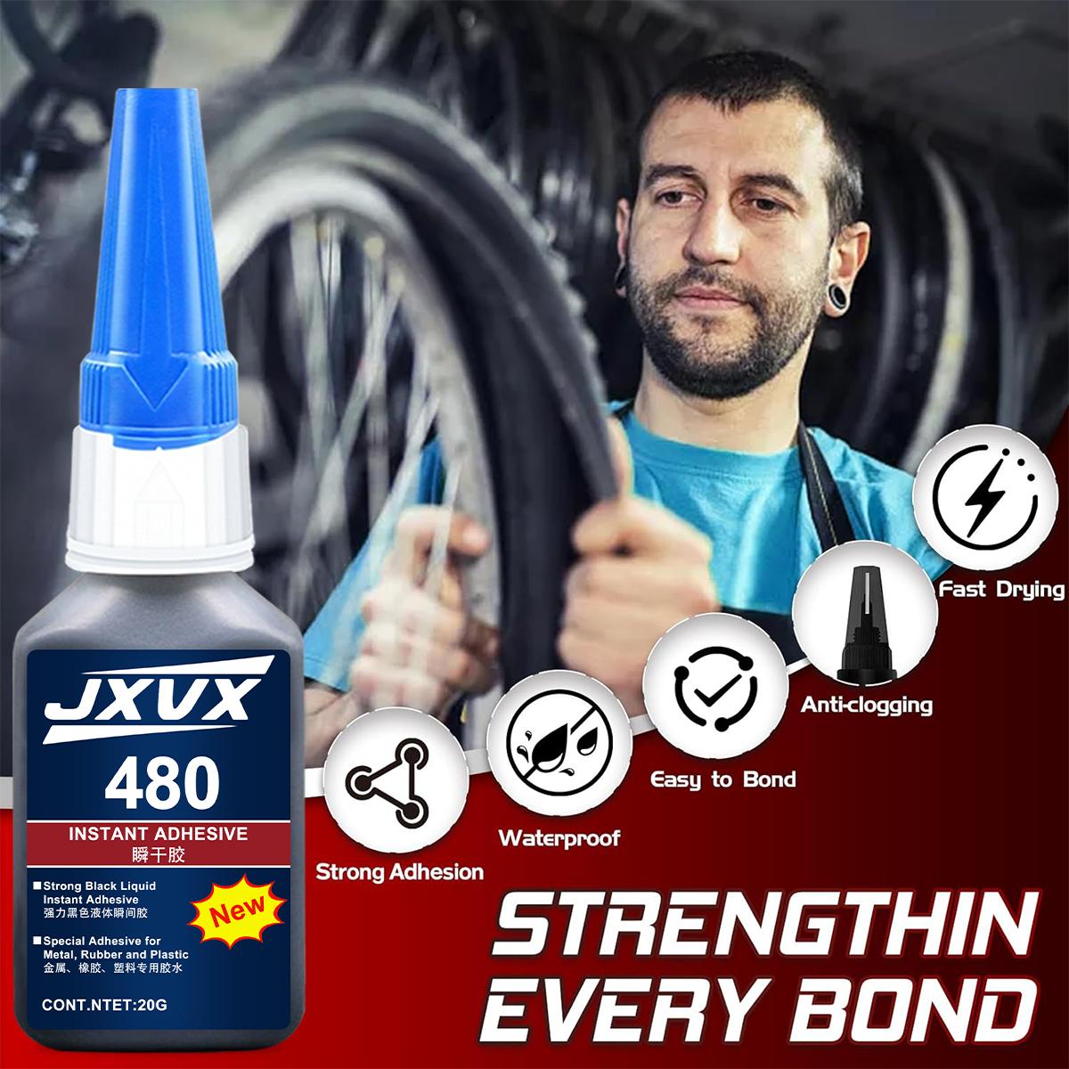Black Super Glue 480, Fast-Dry - Contact Cement Glue ulasan dan harga