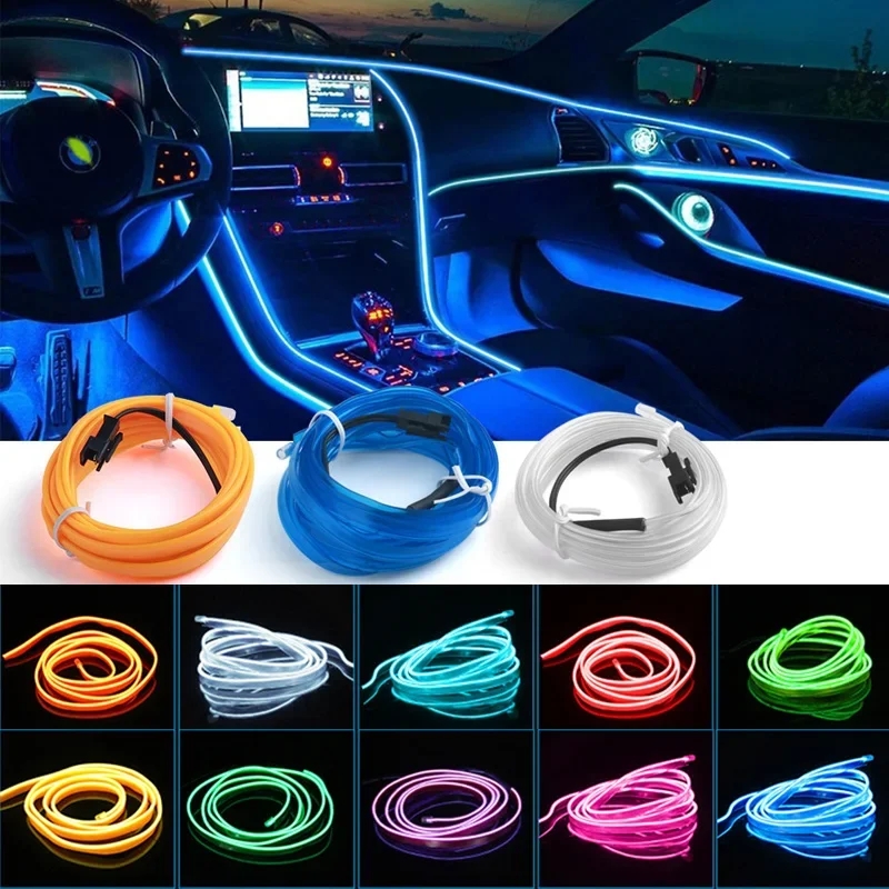 1M/3M/5M Car Interior Led Deco - Led El Wire ulasan dan harga