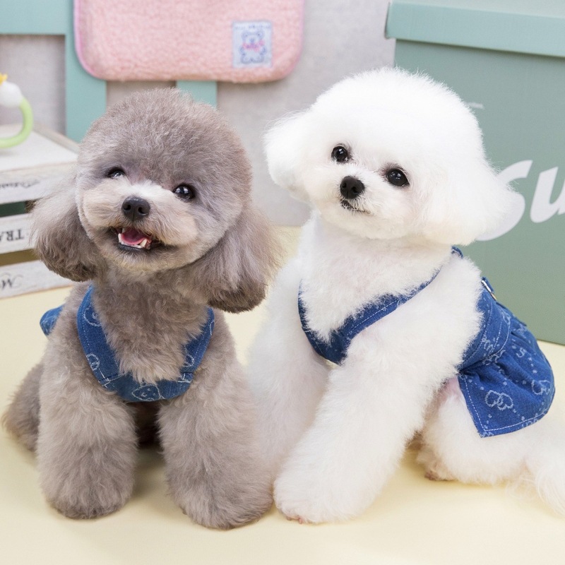 Denim Dog Dress Harness Puppy  - D Ring Strap ulasan dan harga