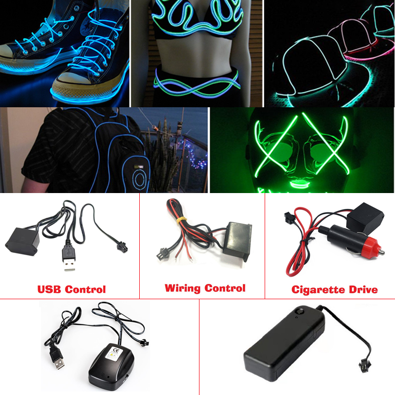 10/5/3M Glow EL Wire Neon Cabl - Led El Wire ulasan dan harga