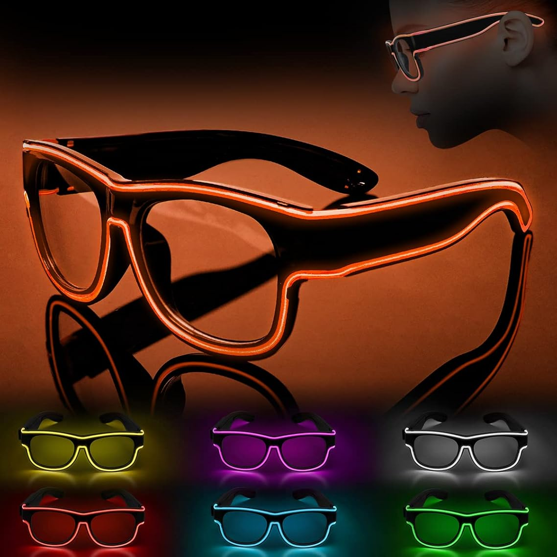 Neon LED Glowing Sunglasses Co - Led El Wire ulasan dan harga