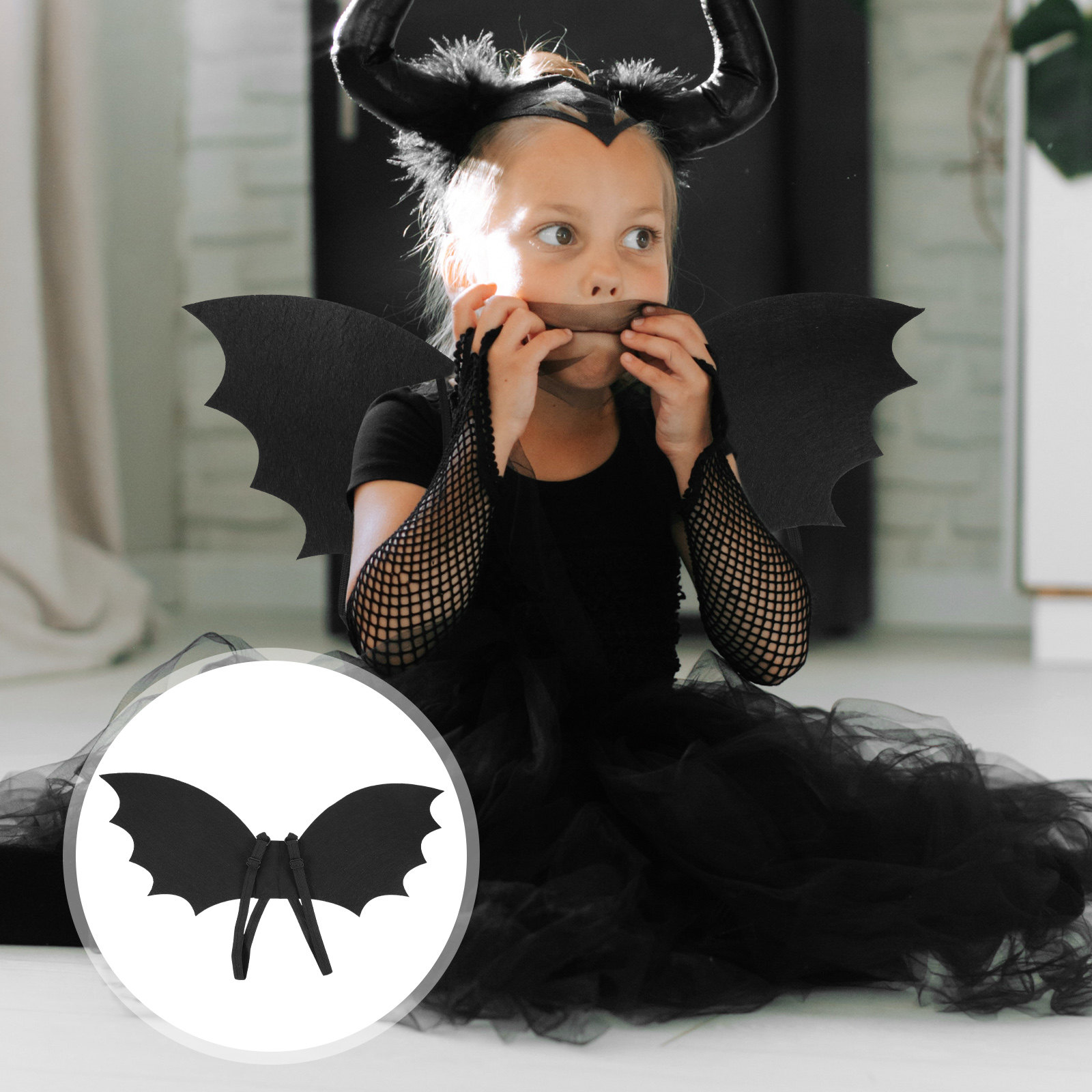 Halloween Bat Wing Black Soft  - Cosplay Bat Prop ulasan dan harga