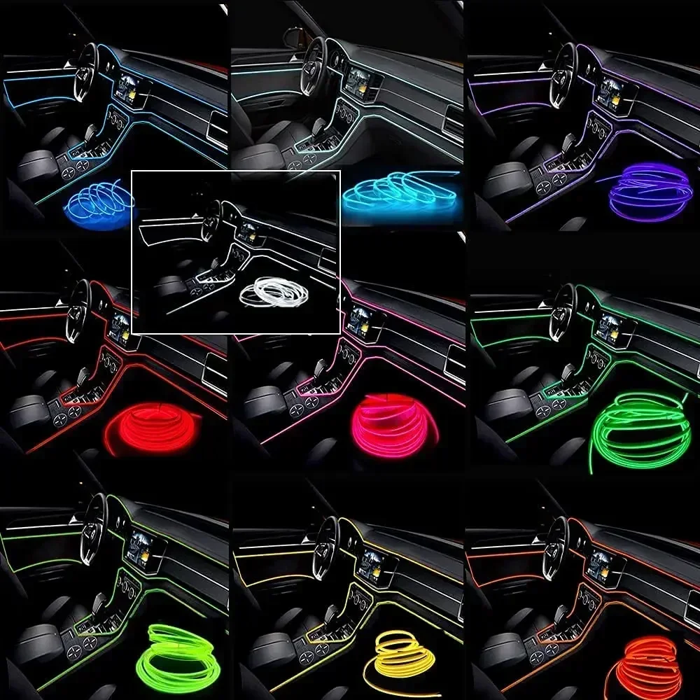 1/3/5M Car Interior Light Deco - Led El Wire ulasan dan harga