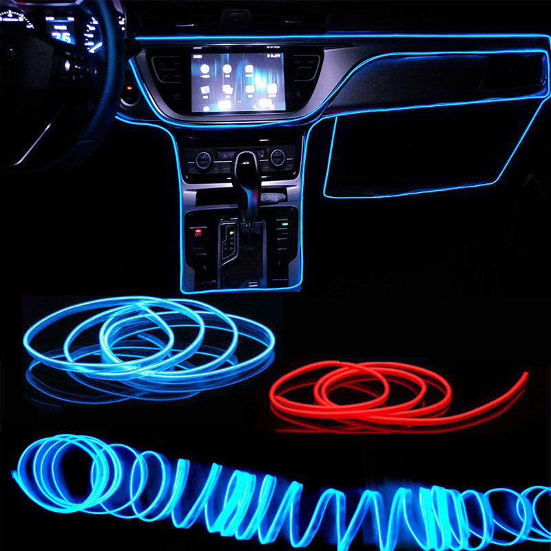 1M/3M/5M Car Interior Led Deco - Led El Wire ulasan dan harga