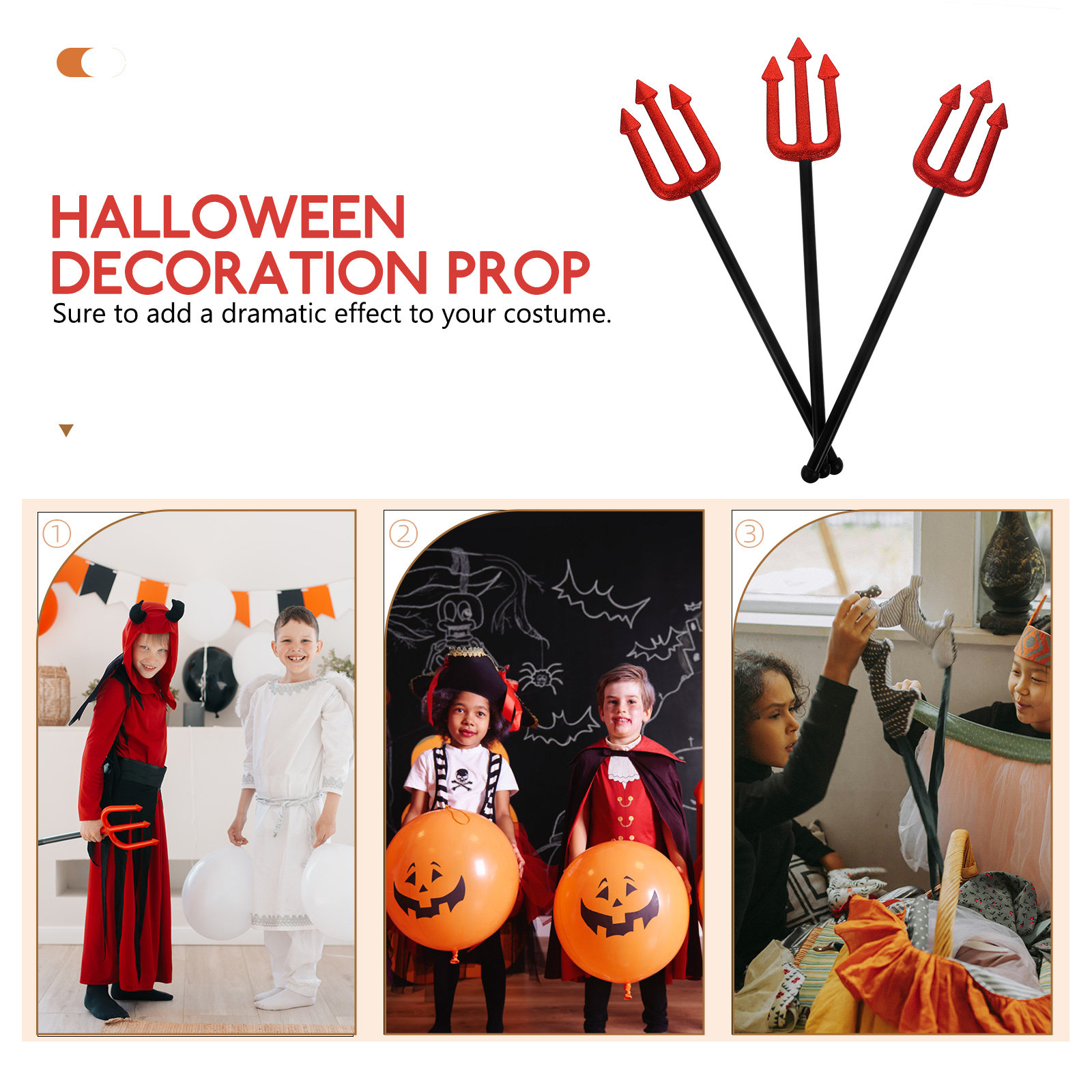 3Pcs Halloween Demon Prop Devi - Cosplay Prop Designer ulasan dan harga