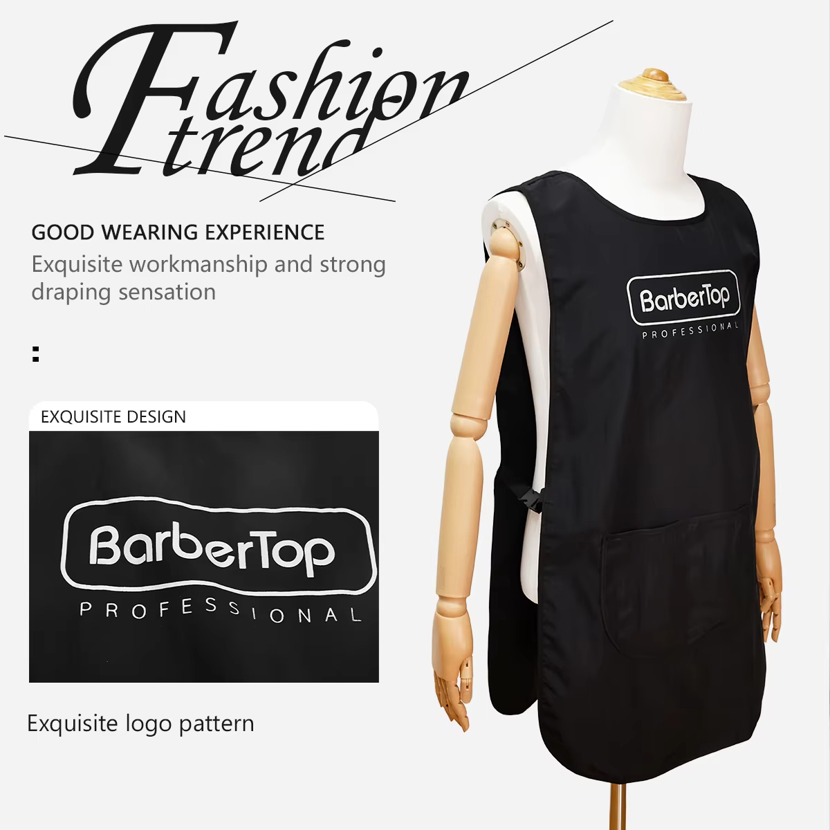Barbertop Black Stylist Apron  - Hair Spray Color ulasan dan harga