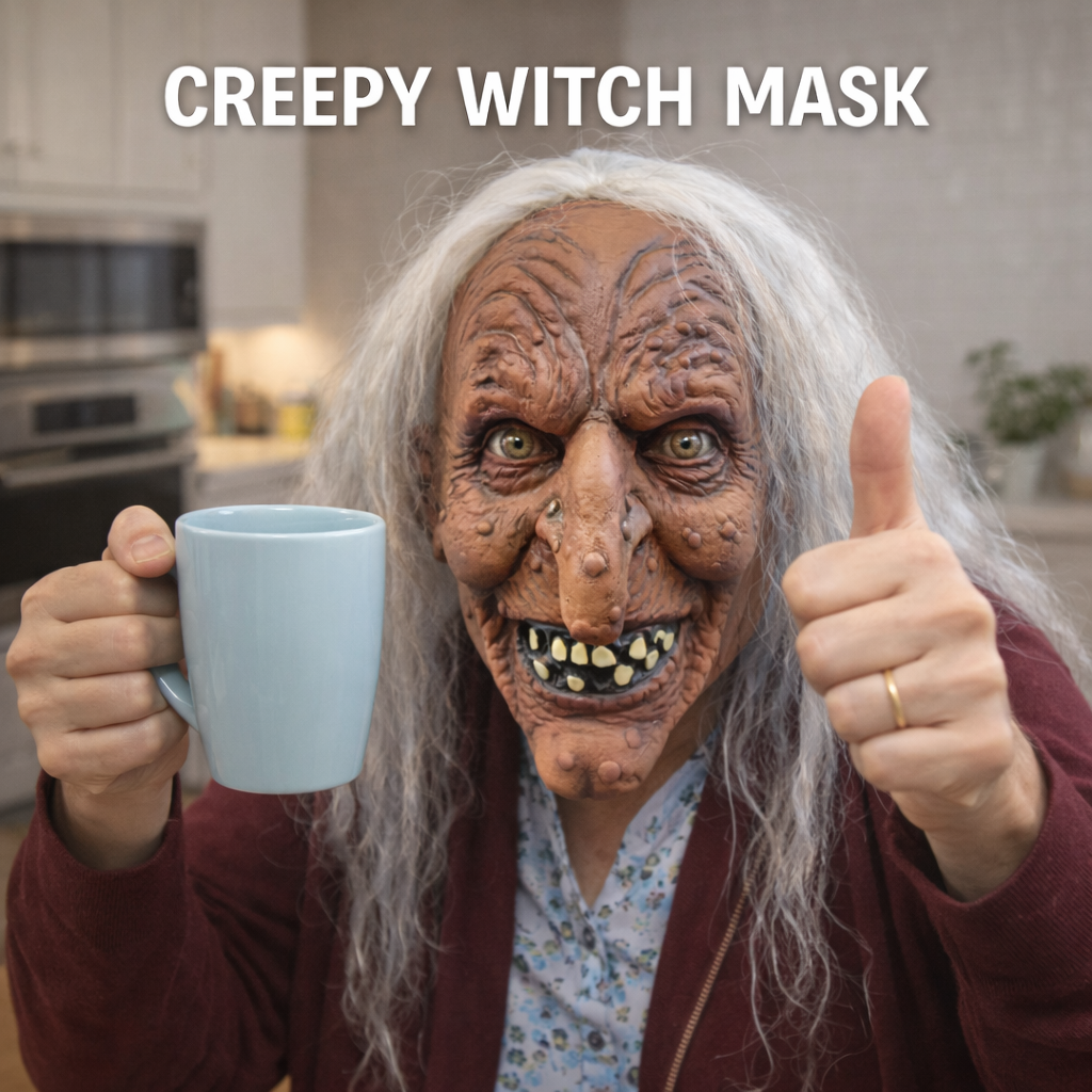 Creative Witch Latex Mask For  - Cosplay Prop Designer ulasan dan harga