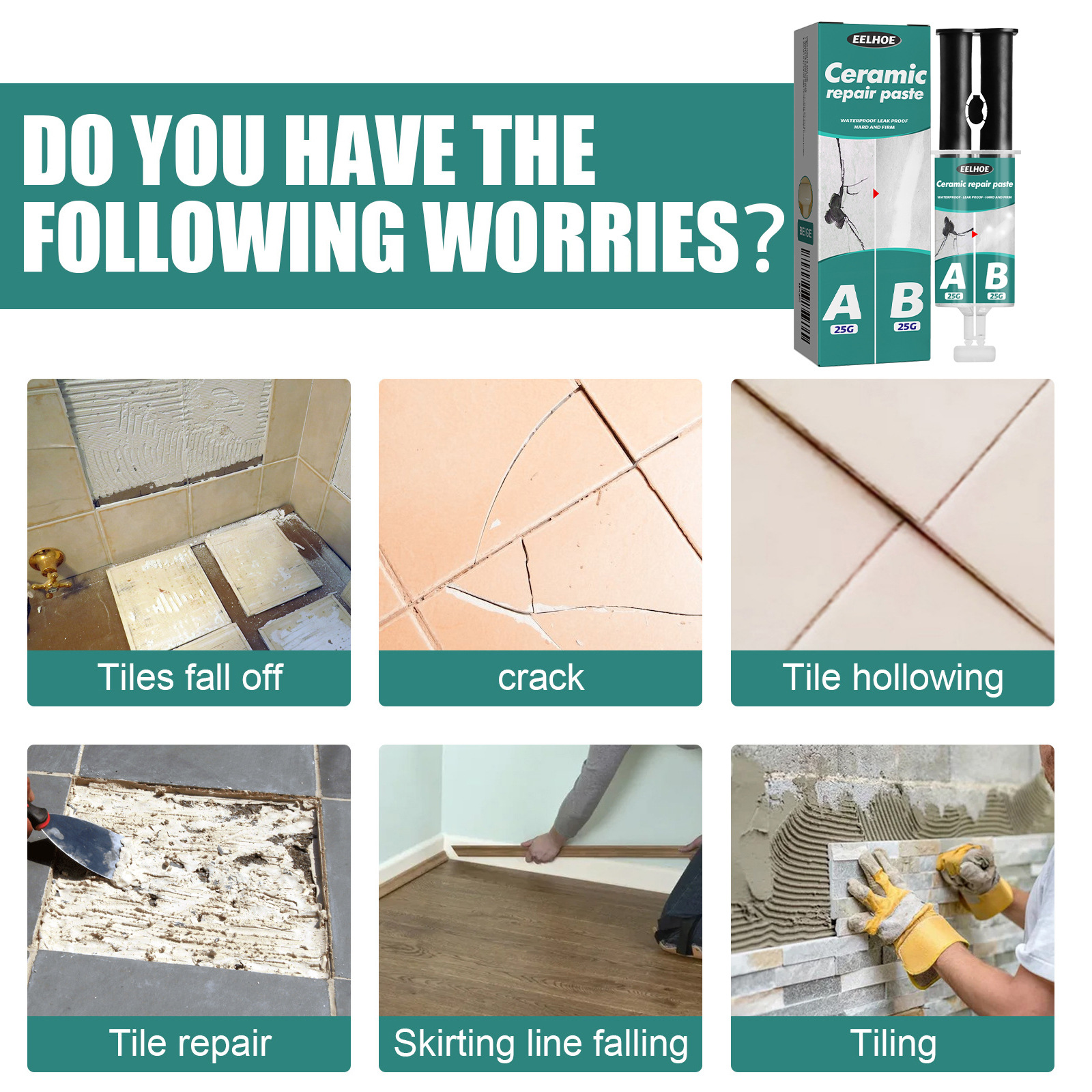 Tile Repair Paste Repair AB Gl - Contact Cement Glue ulasan dan harga
