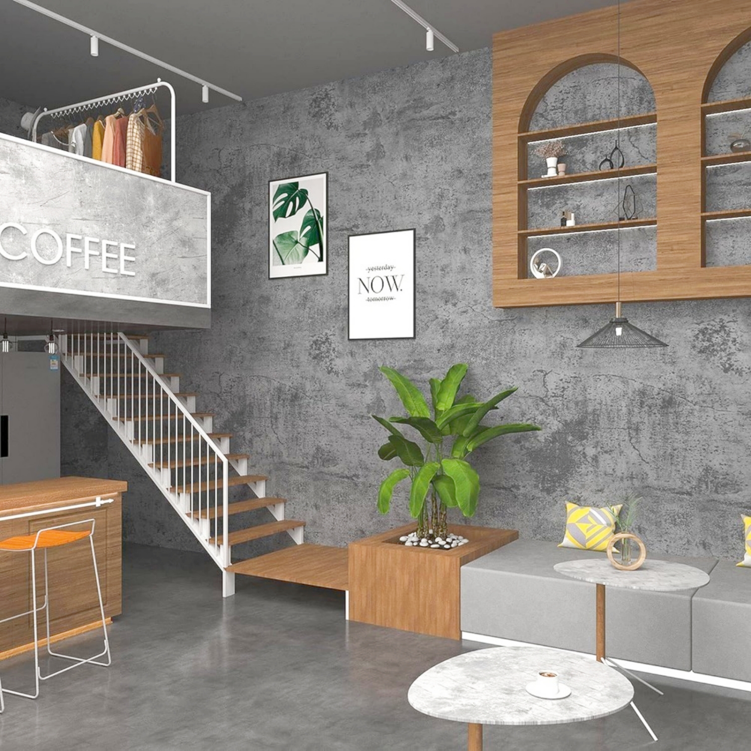 6M Cement Grey Pvc Wallpaper S - Contact Cement Glue ulasan dan harga