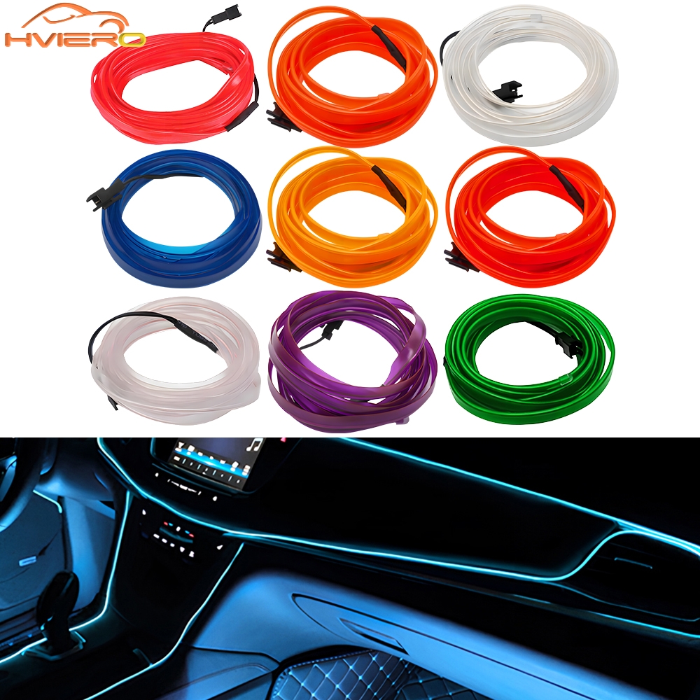 1/2/3/5M Car Interior Atmosphe - Led El Wire ulasan dan harga