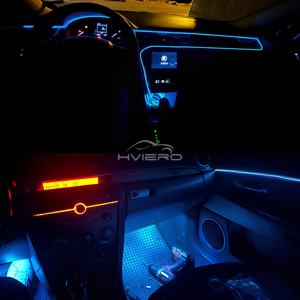 1/2/3/5M Car Interior Atmosphe - Led El Wire ulasan dan harga