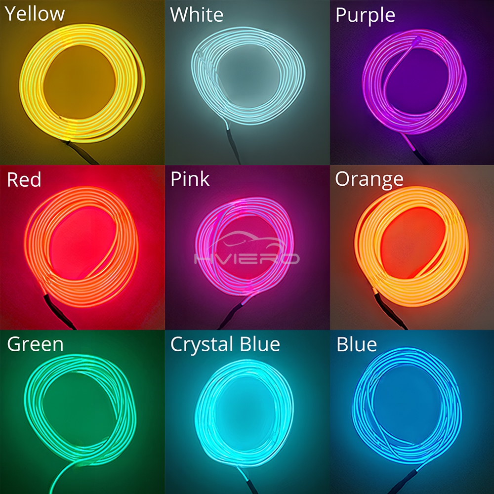 1/2/3/5M Car Interior Atmosphe - Led El Wire ulasan dan harga
