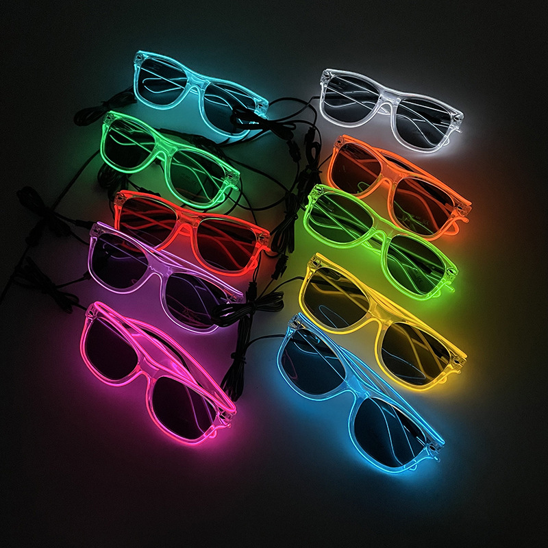 1Pcs Led Glasses Neon Glow Sun - Led El Wire ulasan dan harga