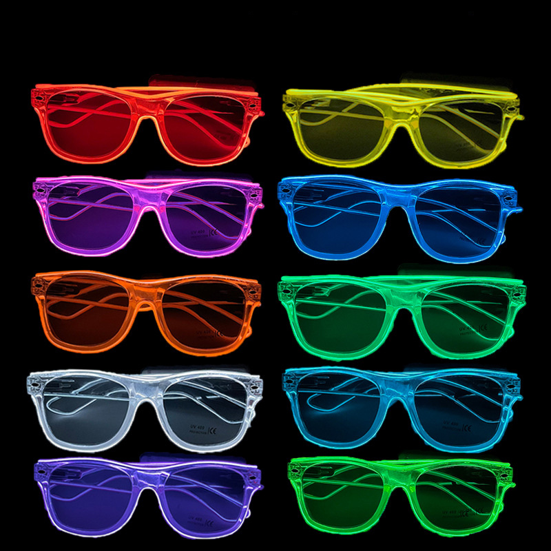 1Pcs Led Glasses Neon Glow Sun - Led El Wire ulasan dan harga