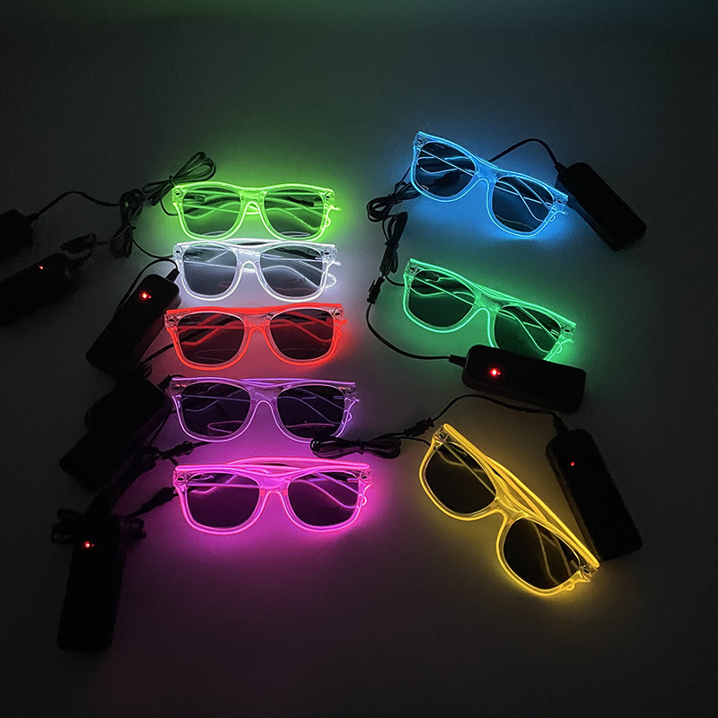 1Pcs Led Glasses Neon Glow Sun - Led El Wire ulasan dan harga