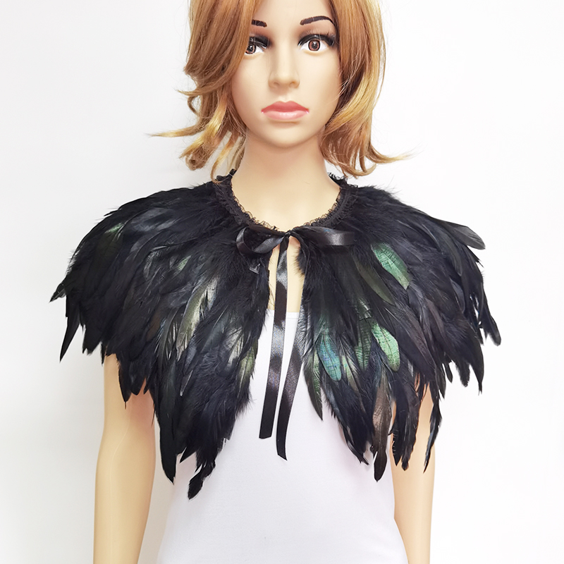 3 Layer Gothic Feather Shawl I - Cosplay Floating Prop ulasan dan harga