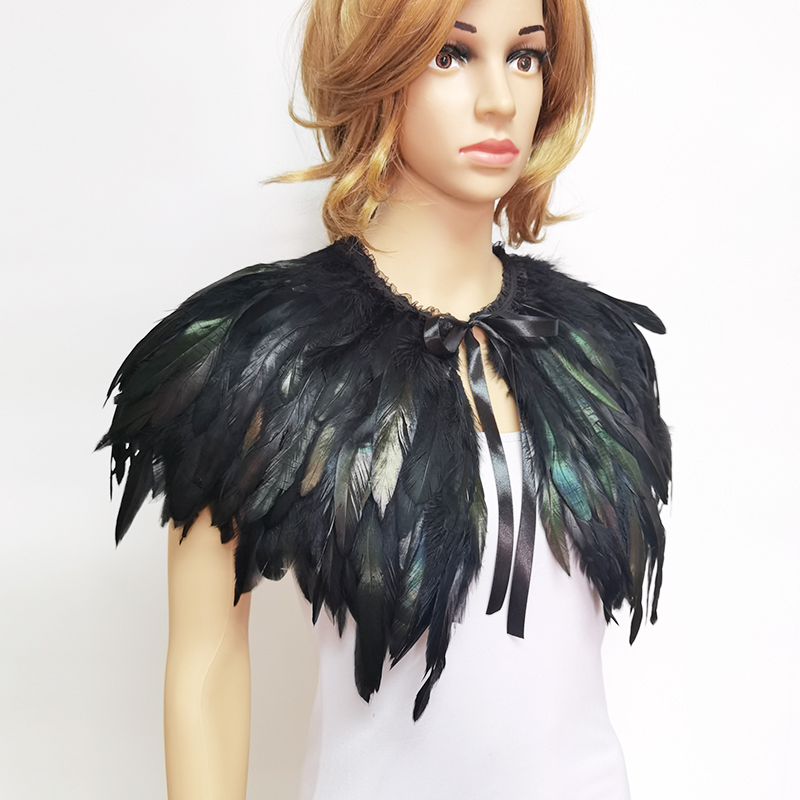 3 Layer Gothic Feather Shawl I - Cosplay Floating Prop ulasan dan harga