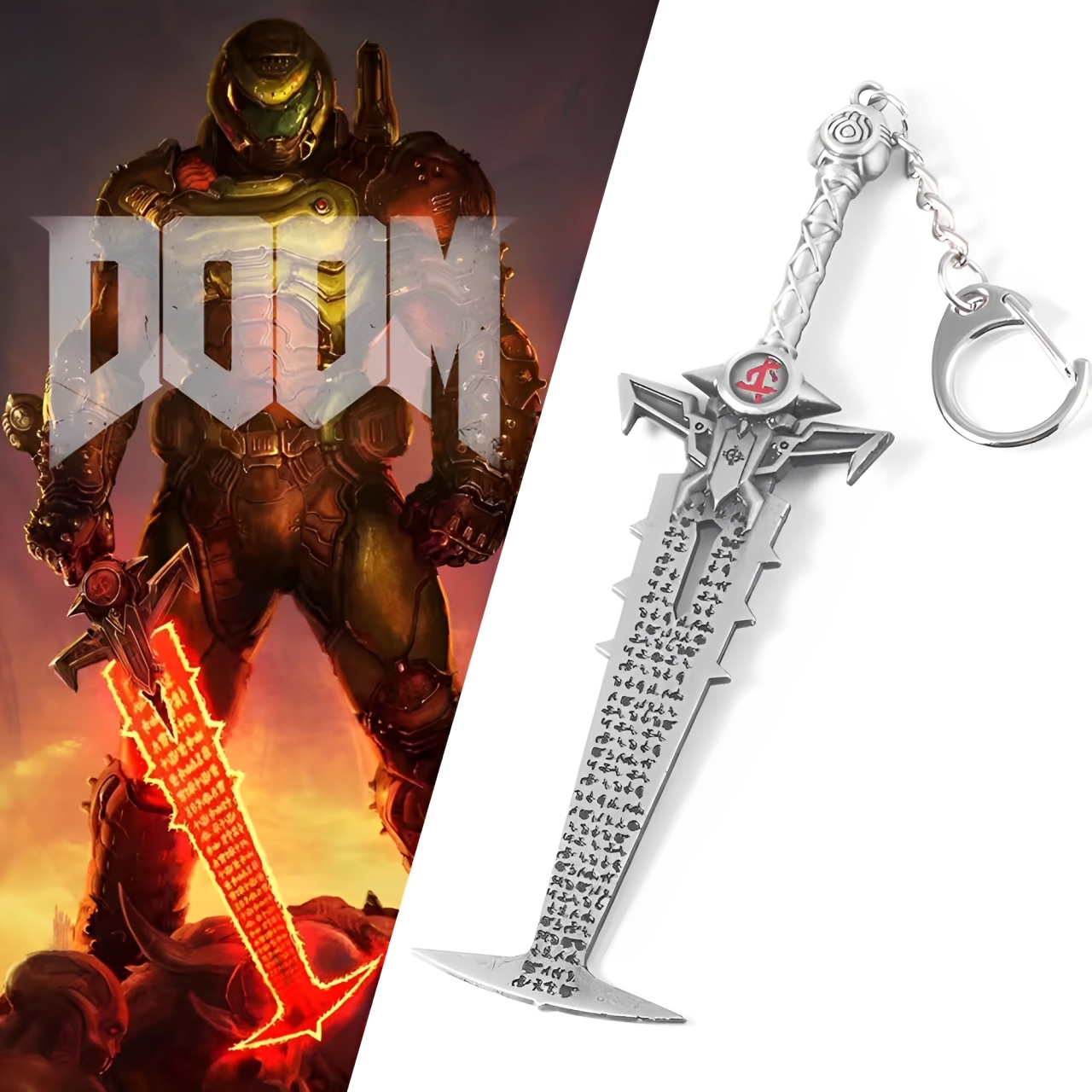 Game Doom Eternal Crucible Bla - Keyblade Cosplay Prop ulasan dan harga