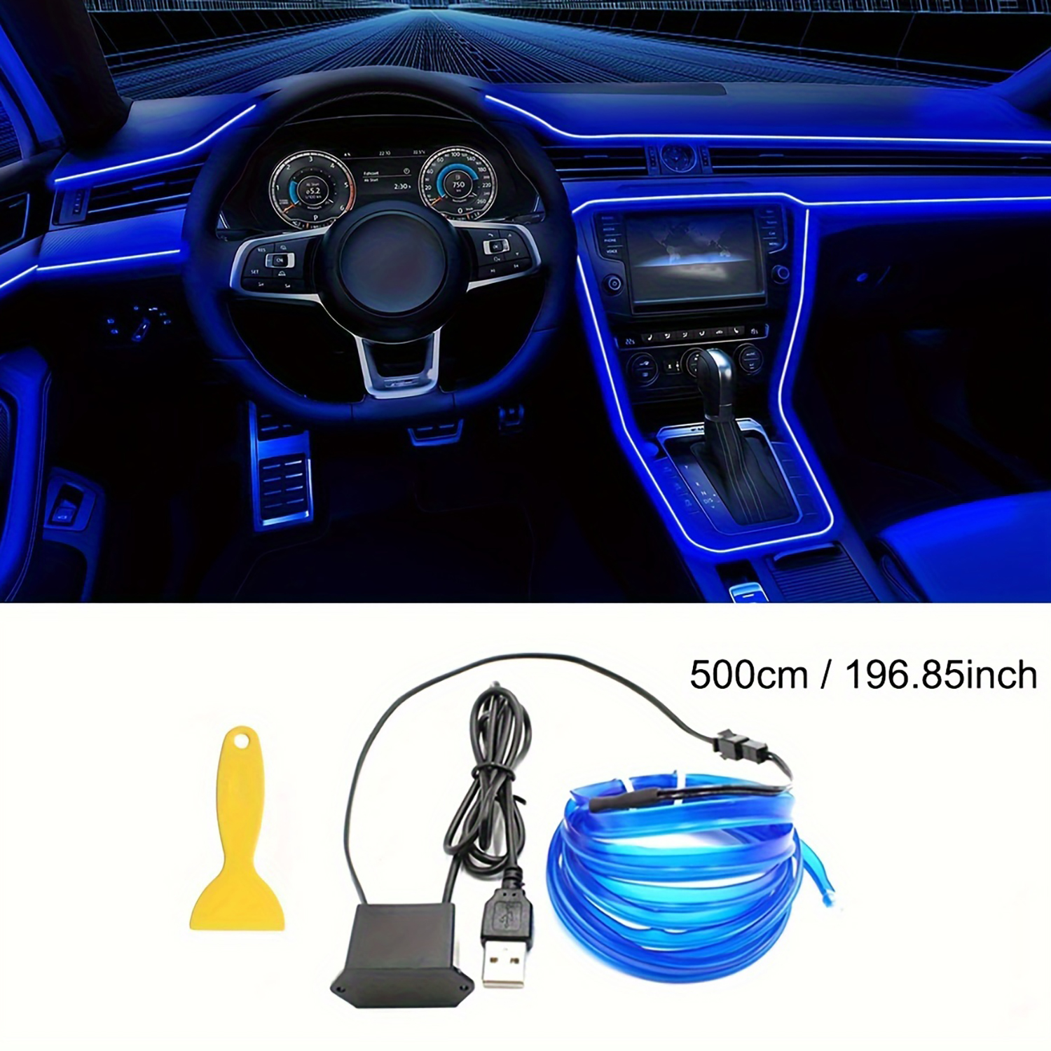 5m EL Wire Car Interior Ambien - Led El Wire ulasan dan harga
