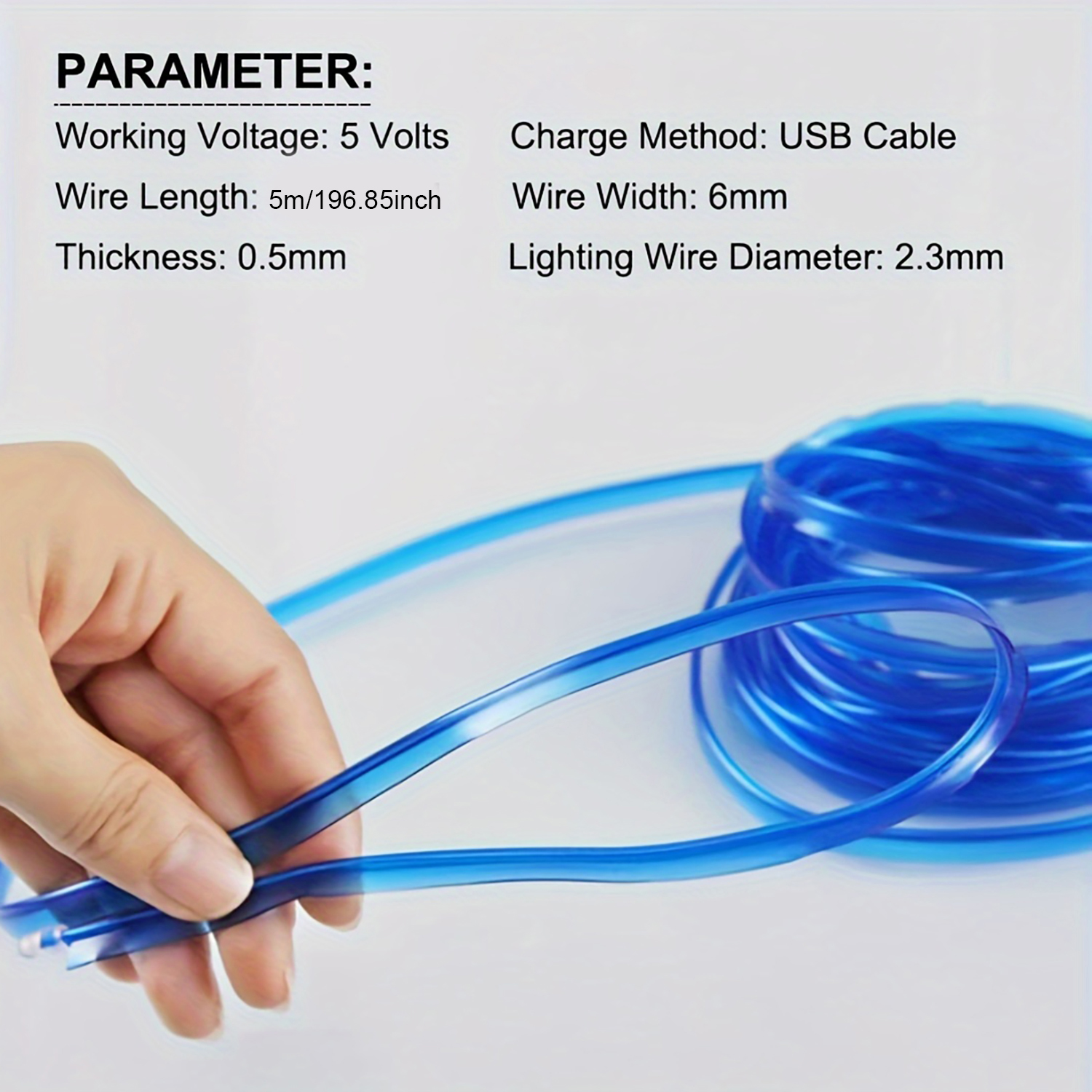 5m EL Wire Car Interior Ambien - Led El Wire ulasan dan harga
